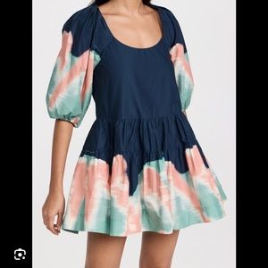 Jonathan Simkhai Baylee Poplin Puff Sleeve Mini Dress.  NWT.  Too small on me:(